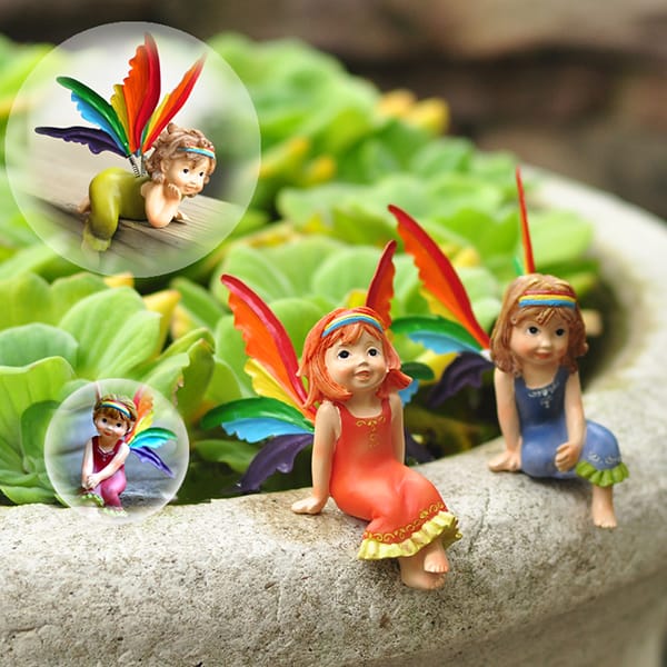 Resin Mini Little Fairy Figurine 