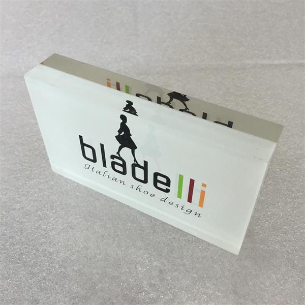 Custom Branded Retangular Advertising Transparent Resin Block