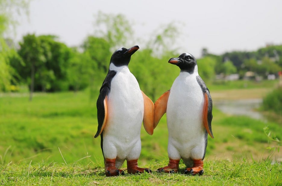 Realistic Life Size Penguin Statue