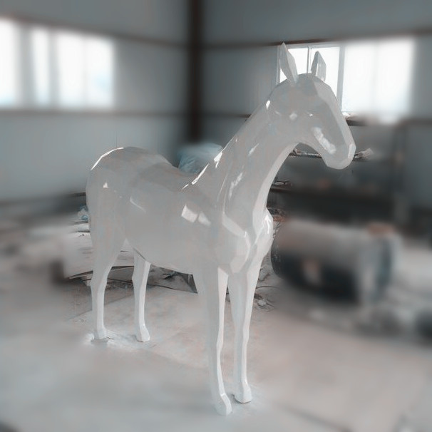 Custom Factory Direct Fiberglass Large Horse Statue Full Size Life Size Horse Sculpture